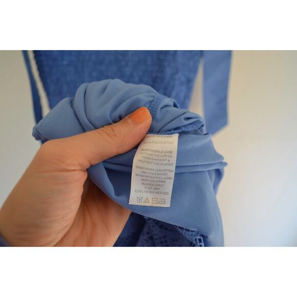 Hill House The Ribbon Ellie Nap Dress in Blue Lace Medium - Picture 8 of 8